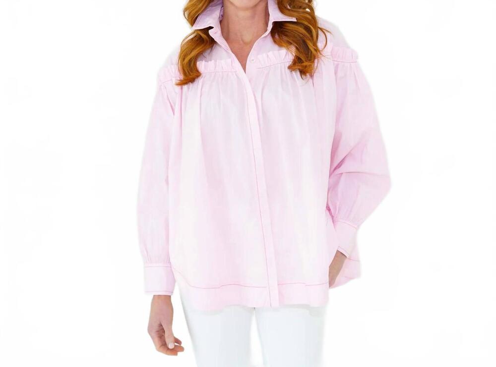 NEW CARYN LAWN spring miriam top in pink